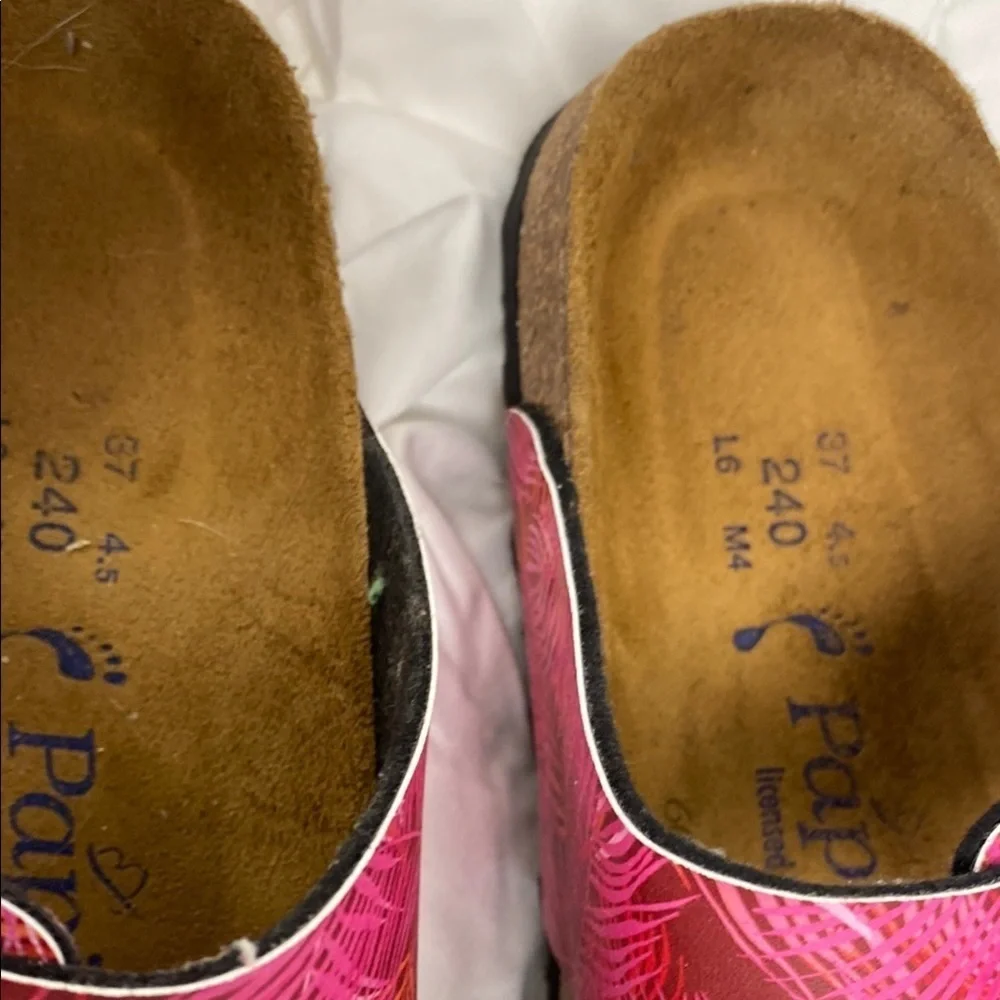 Birkenstock Pink Sandals with Silver Buckles